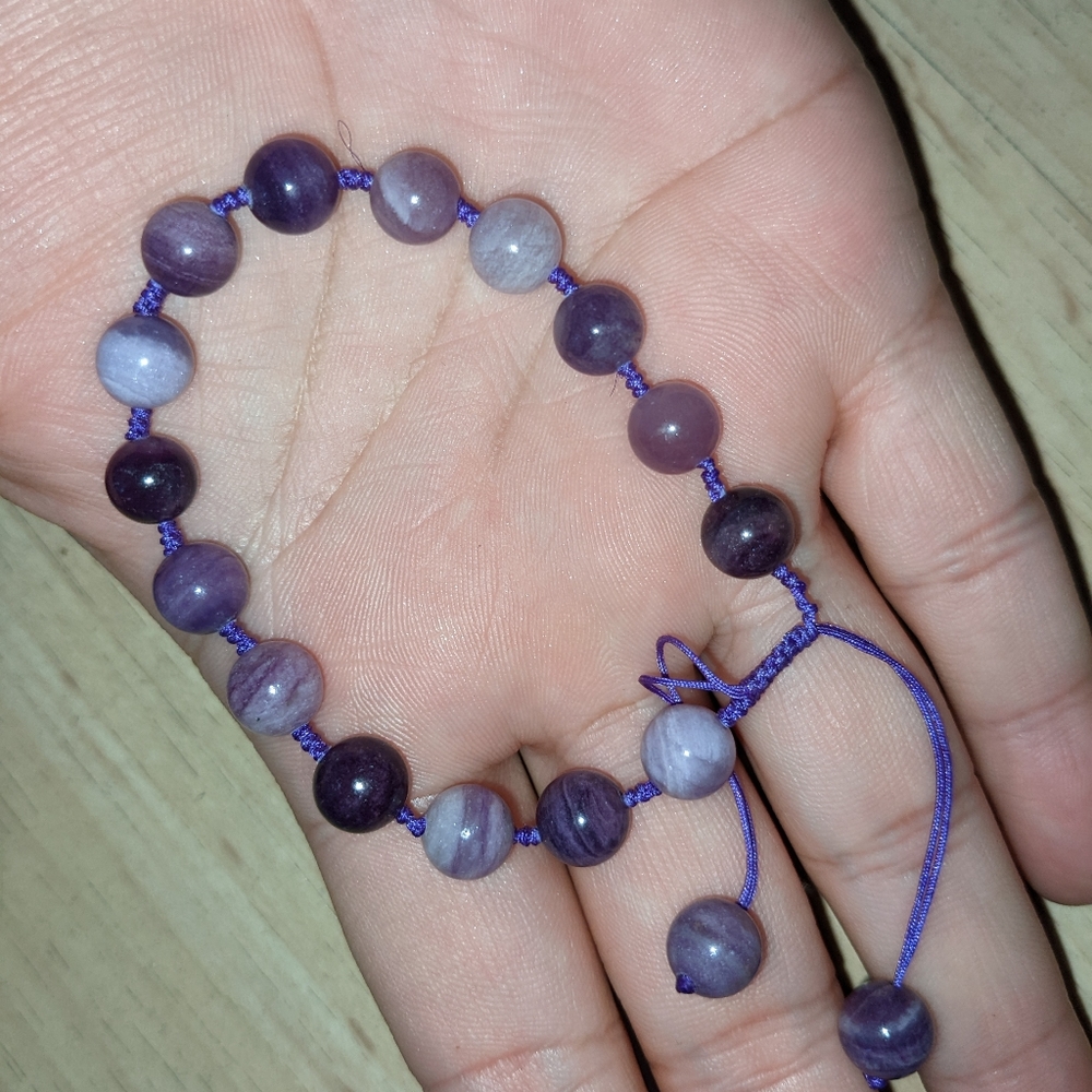 Silky Flourite Adjustable Bracelet